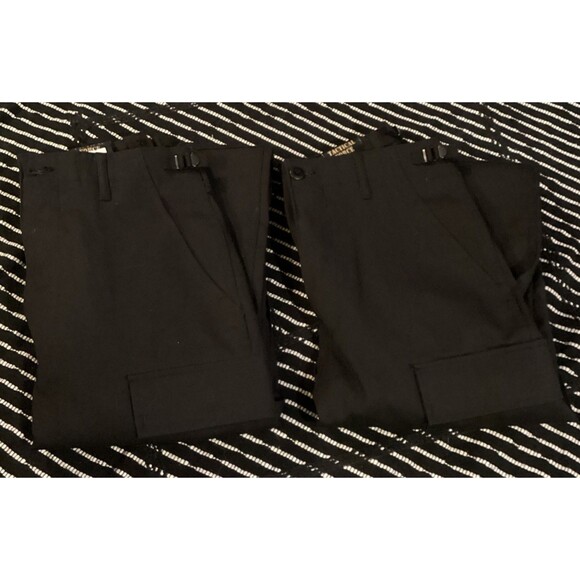 Unisex Size X Small Tactical Force Cargo BDU Trouser Pants NWT Black Twill X2 - Picture 1 of 15